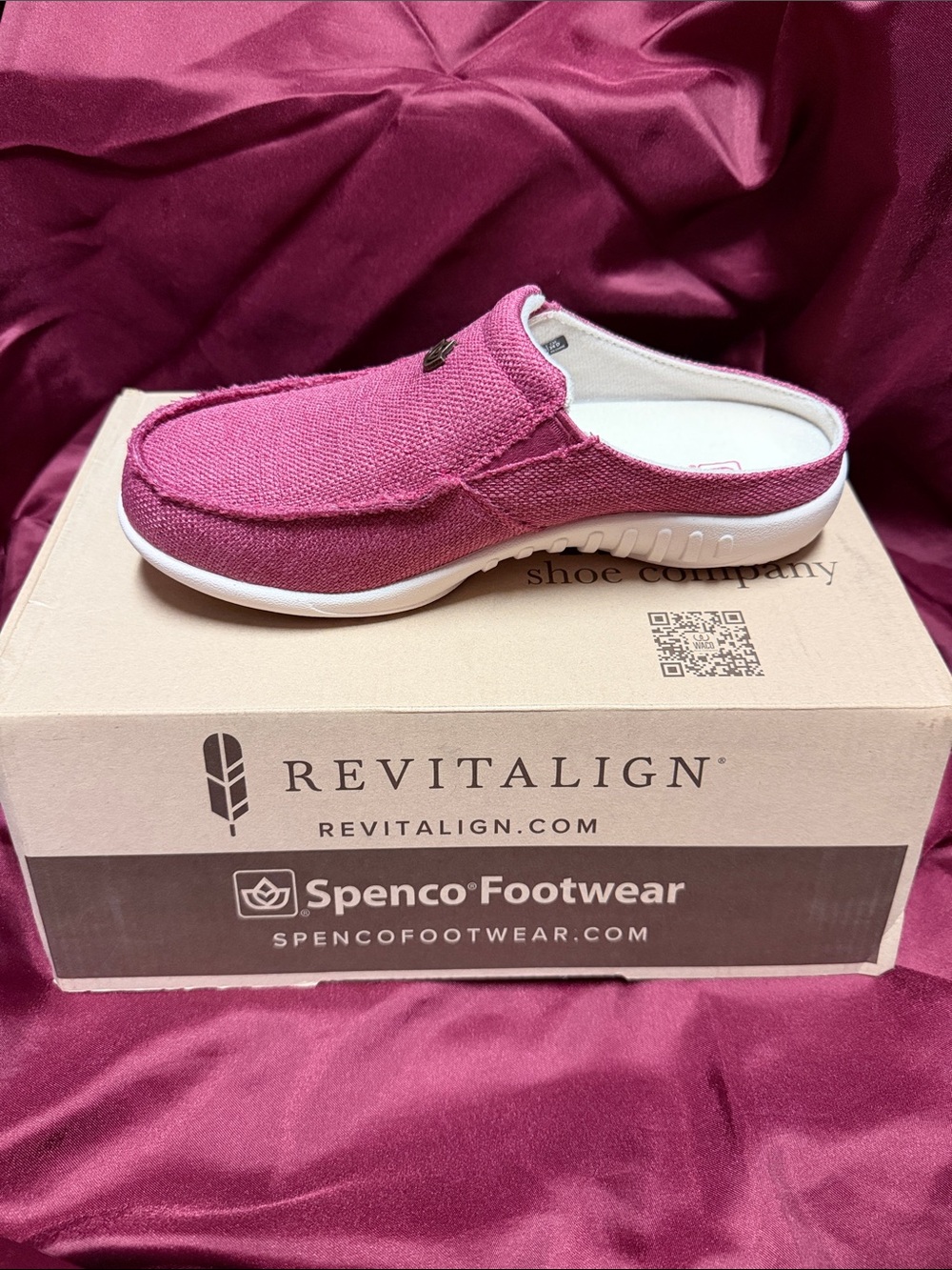 REVITALIGN Women's Slip-On Mule in Magenta Pink